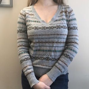 V neck Christmas sweater